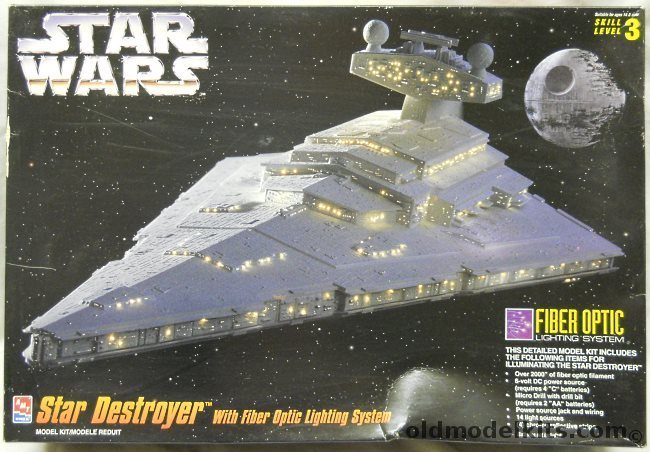 AMT Star Wars Star Destroyer With Fibre Optic Lighting System, 8782 plastic model kit